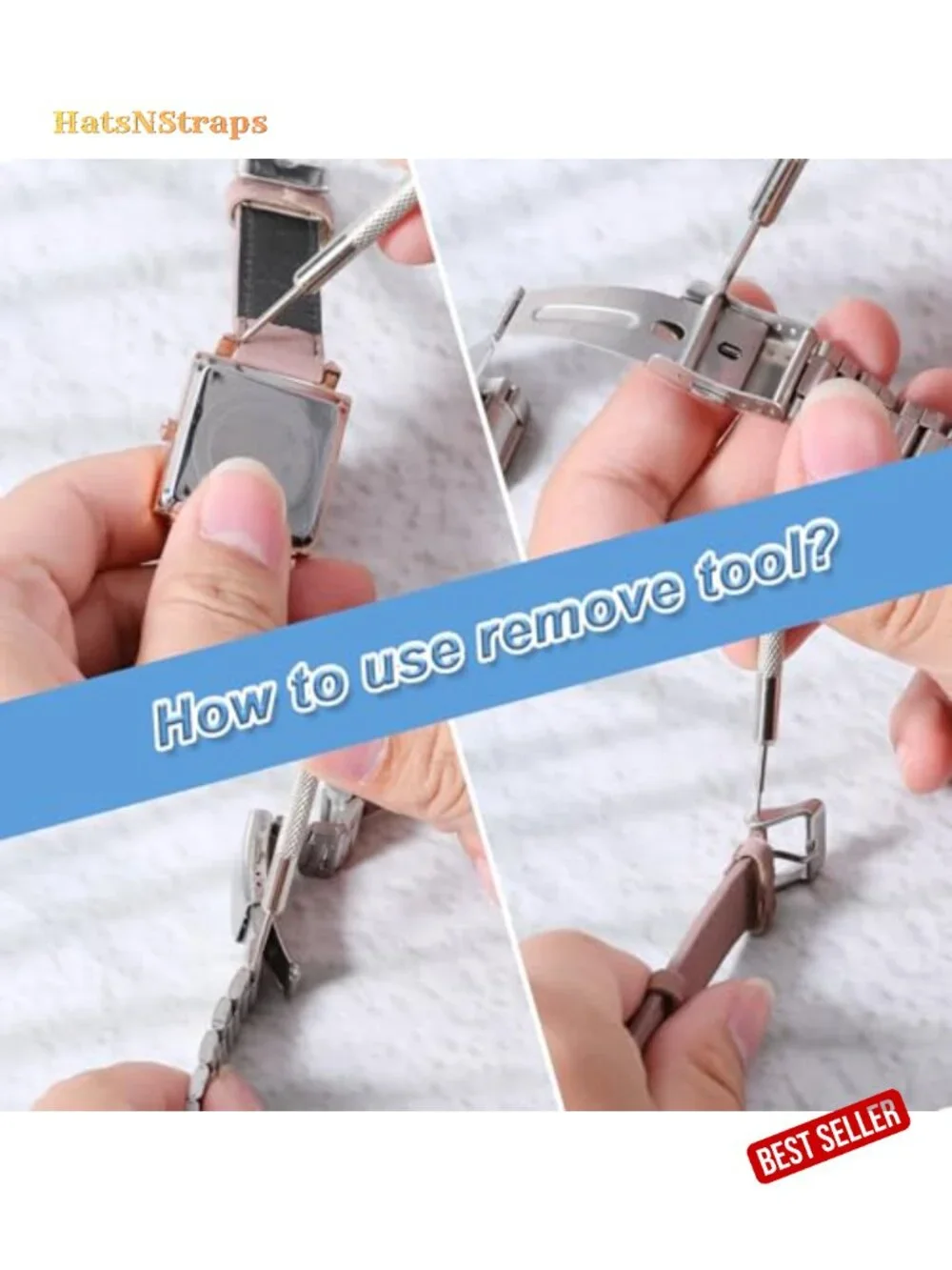 Watch Link Removal Kit - Pin Remover Tool for Sizing Watch Bands with Extra Pins